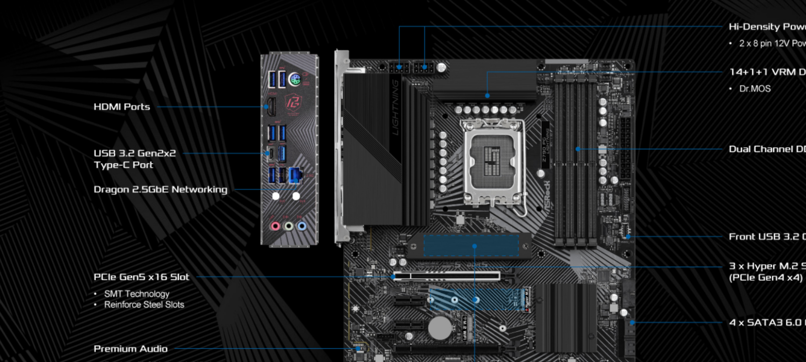 Дънна платка Asrock Z790 90-MXBKA0-A0UAYZ | JAR Computers